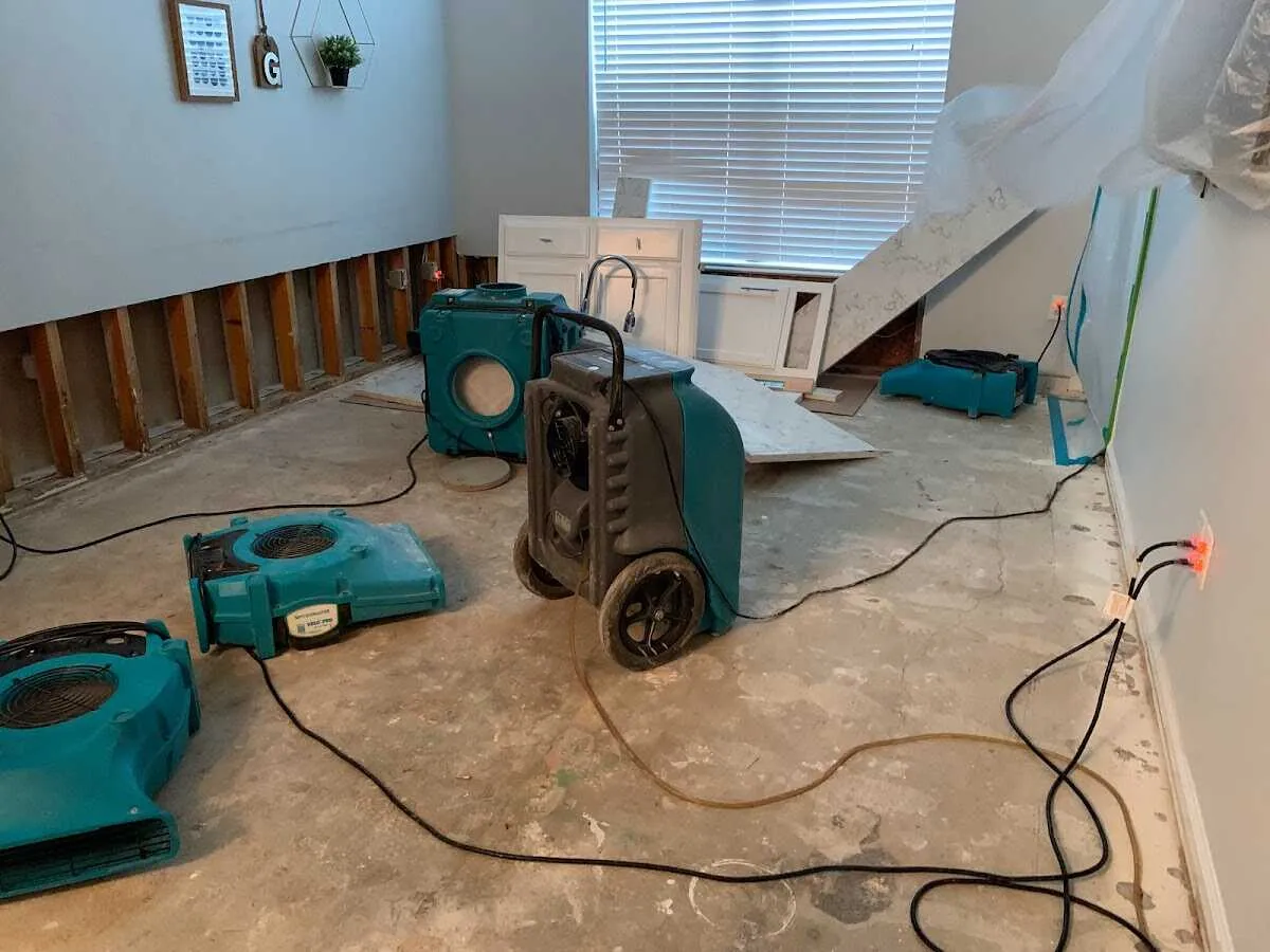 Dehumidifier in flood-cut room for Water Extraction & Removal in Spearfish